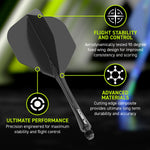 WINMAU Fusion Flight & Shaft Black Short #6