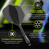 WINMAU Fusion Flight & Shaft Black Short #6