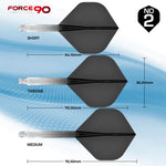 Mission Force 90 Moulded Flight & Shaft System No.2 Gradient Clear Black