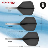 Mission Force 90 Moulded Flight & Shaft System No.6 Gradient Clear Black