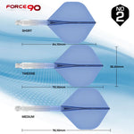 Mission Force 90 Moulded Flight & Shaft System No.2 Gradient Clear Blue