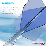 Mission Force 90 Moulded Flight & Shaft System No.2 Gradient Clear Blue