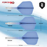 Mission Force 90 Moulded Flight & Shaft System No.6 Gradient Clear Blue