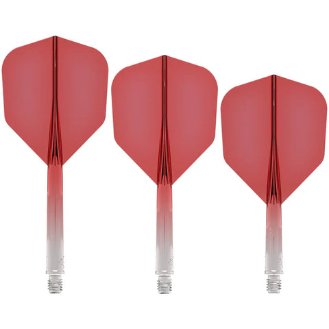 Mission Force 90 Moulded Flight & Shaft System No.6 Gradient Clear Red