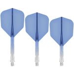 Mission Force 90 Moulded Flight & Shaft System No.6 Gradient Clear Blue