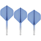 Mission Force 90 Moulded Flight & Shaft System No.2 Gradient Clear Blue