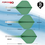 Mission Force 90 Moulded Flight & Shaft System No.2 Gradient Clear Green