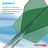 Mission Force 90 Moulded Flight & Shaft System No.2 Gradient Clear Green