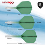 Mission Force 90 Moulded Flight & Shaft System No.6 Gradient Clear Green