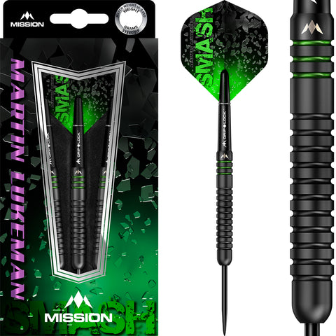 Mission Martin Lukeman "Smash" Black Titanium 90% - Steel Tip darts
