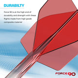 Mission Force 90 Moulded Flight & Shaft System No.6 Gradient Clear Red