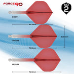 Mission Force 90 Moulded Flight & Shaft System No.2 Gradient Clear Red