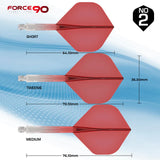 Mission Force 90 Moulded Flight & Shaft System No.2 Gradient Clear Red