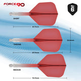 Mission Force 90 Moulded Flight & Shaft System No.6 Gradient Clear Red