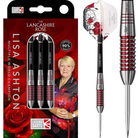 LEGEND Lisa Ashton The Lancashire Rose 90% Steel Tip Darts